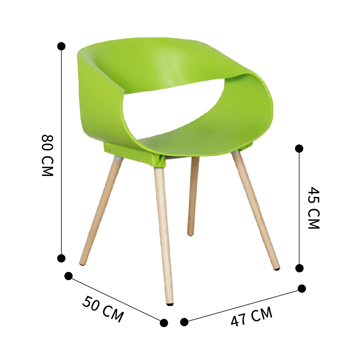 VeroMan 曲線チェア 椅子 デザイナーズチェア PPプラスチックチェア