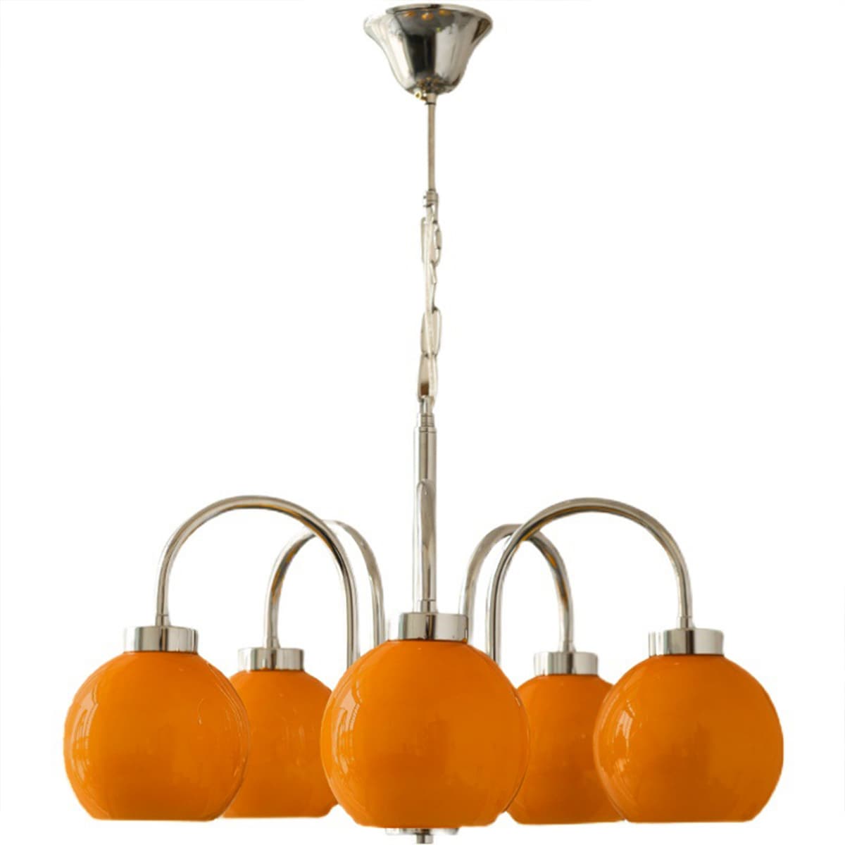 5灯] VeroMan ペンダントライト 天井付け ライト 照明 シルバーアーム