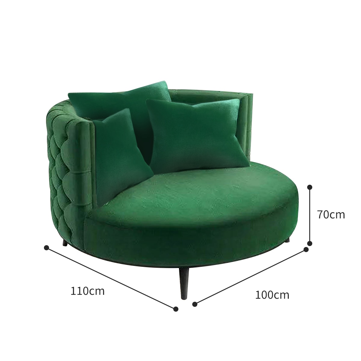 VeroMan ラウンドソファ カウチ ソファ クッション付き コーナー