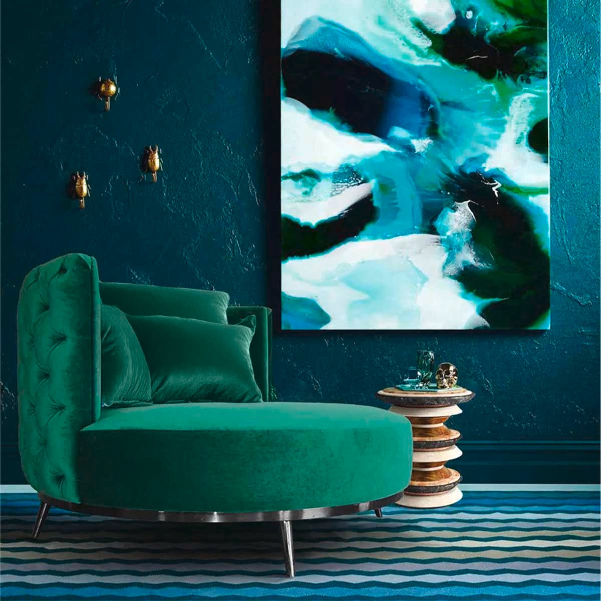 VeroMan ラウンドソファ カウチ ソファ クッション付き コーナー