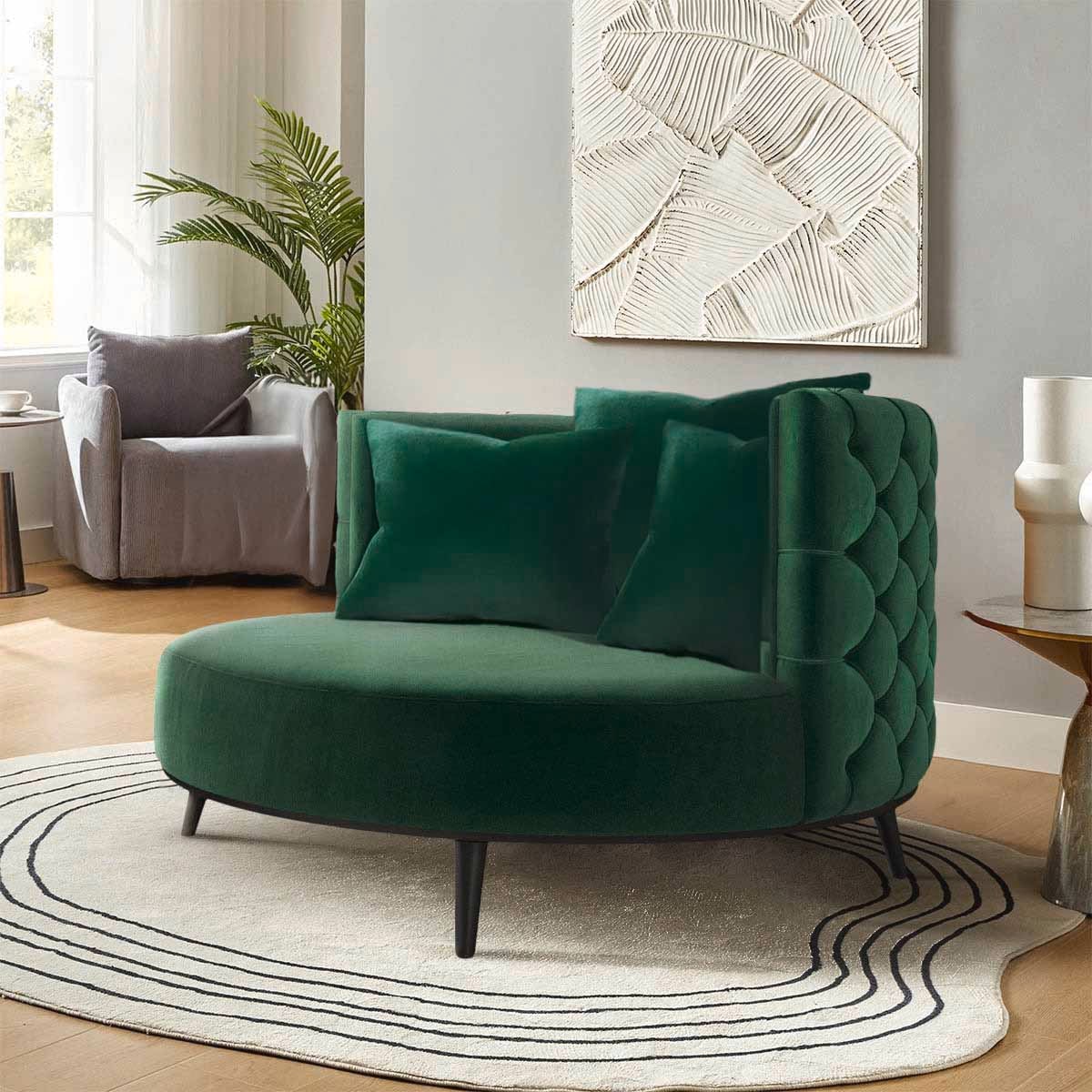 VeroMan ラウンドソファ カウチ ソファ クッション付き コーナー