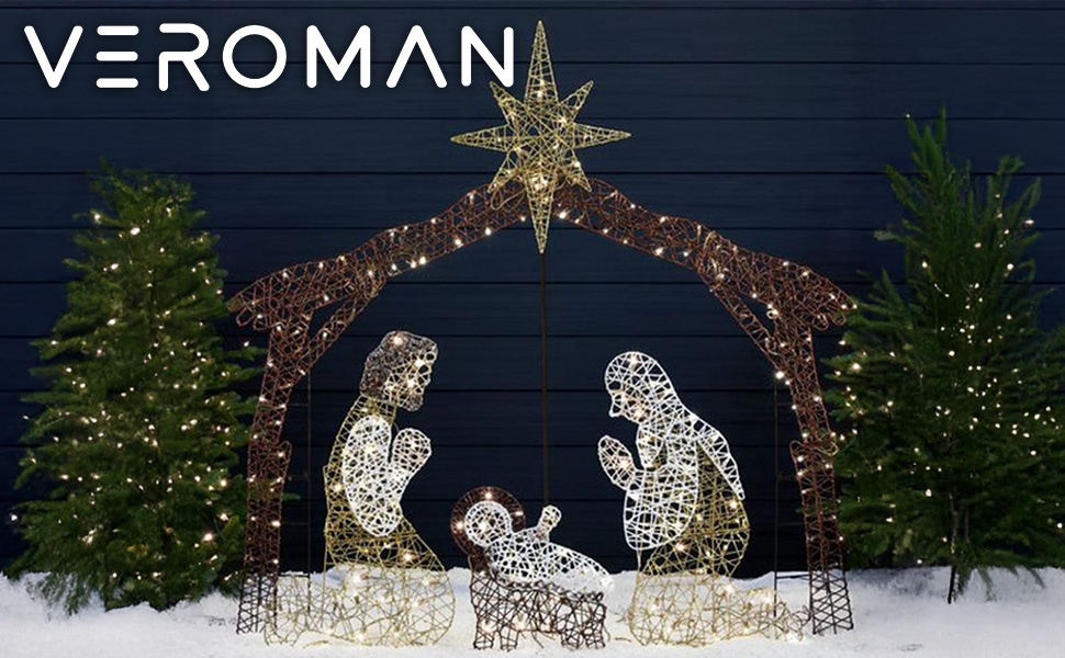 VeroMan クリスマスイルミネーションセット 聖夜の光 家庭装飾 ライト 