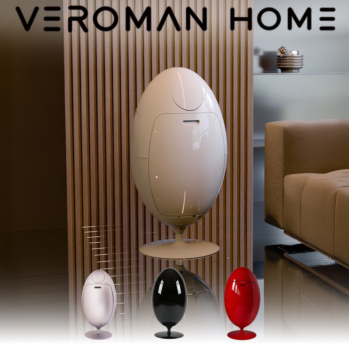 VeroMan ゴミ箱 環境配慮型 恐竜卵デザイン ゴミ分別対応 大型フロア用