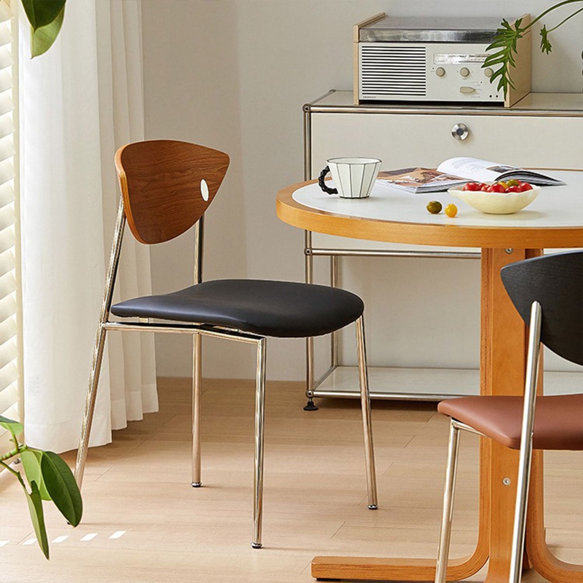 レトロモダン ダイニングチェア VeroMan 羽根型 チェア レトロモダン ダイニングチェア 木製背もたれ