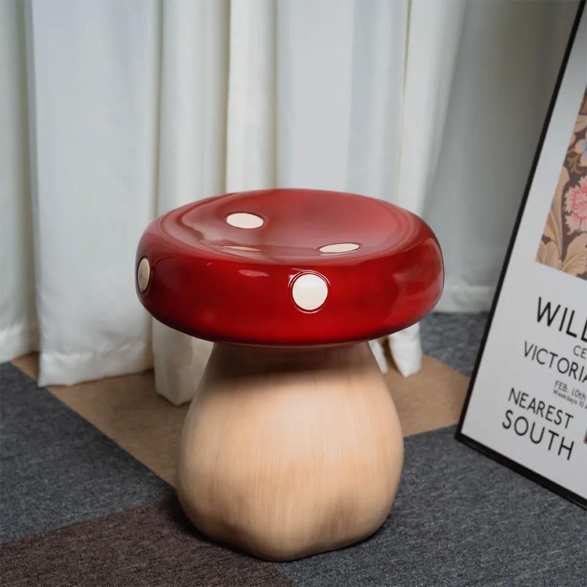 VeroMan 子供用スツール クリエイティブキノコ型 可愛いローベンチ