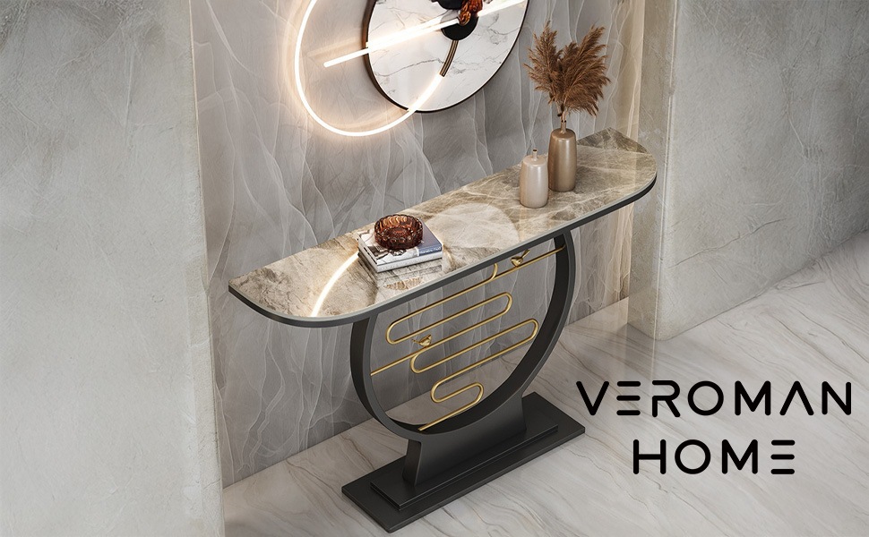 VeroMan モダンデザイン コンソールテーブル 高級感あふれる