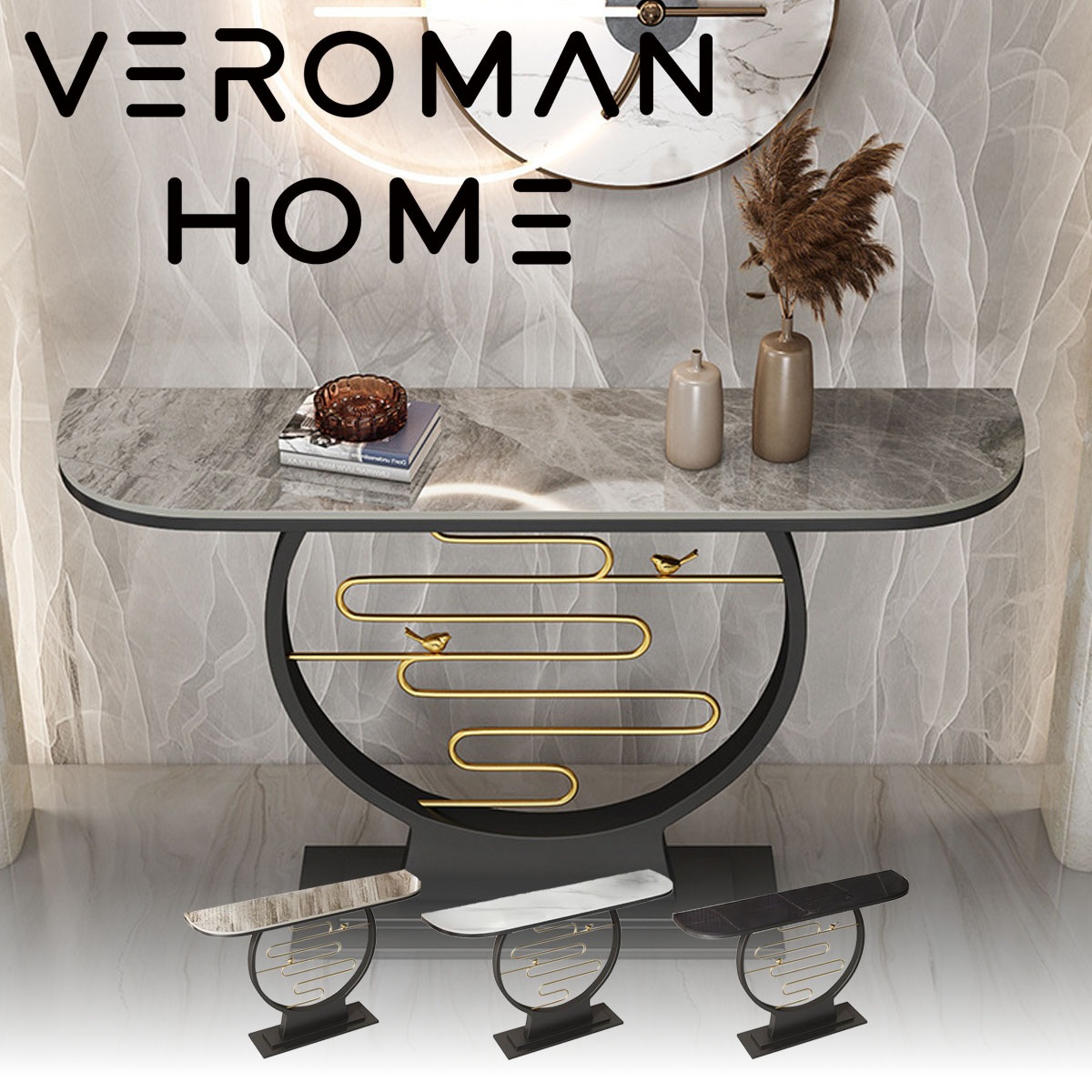 VeroMan モダンデザイン コンソールテーブル 高級感あふれる
