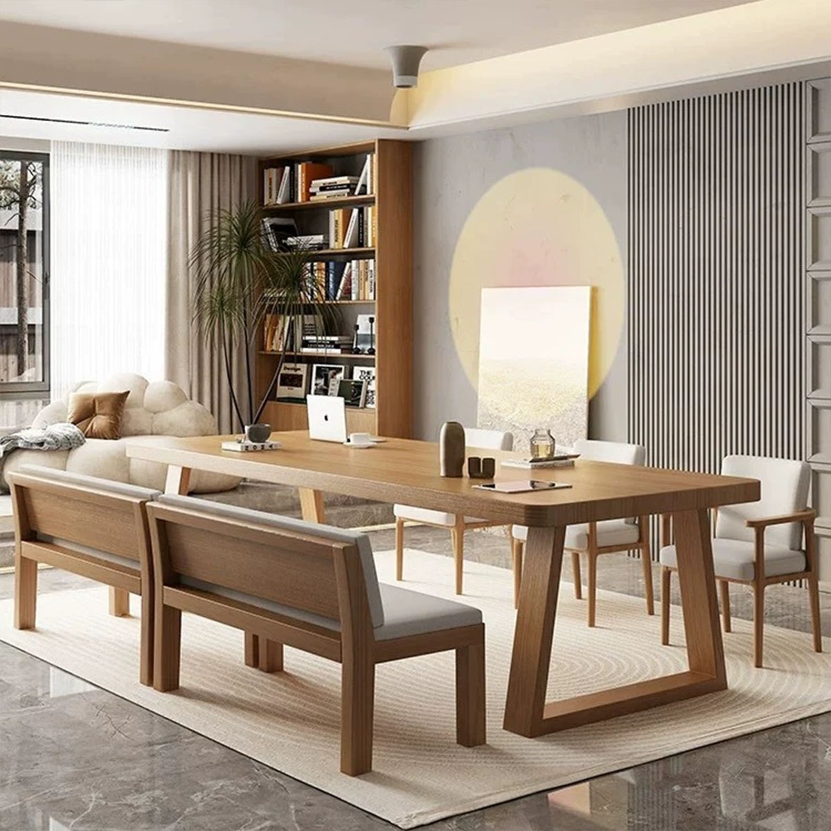 VeroMan 多用途テーブル モダンデザイン 学習机 ダイニングテーブル