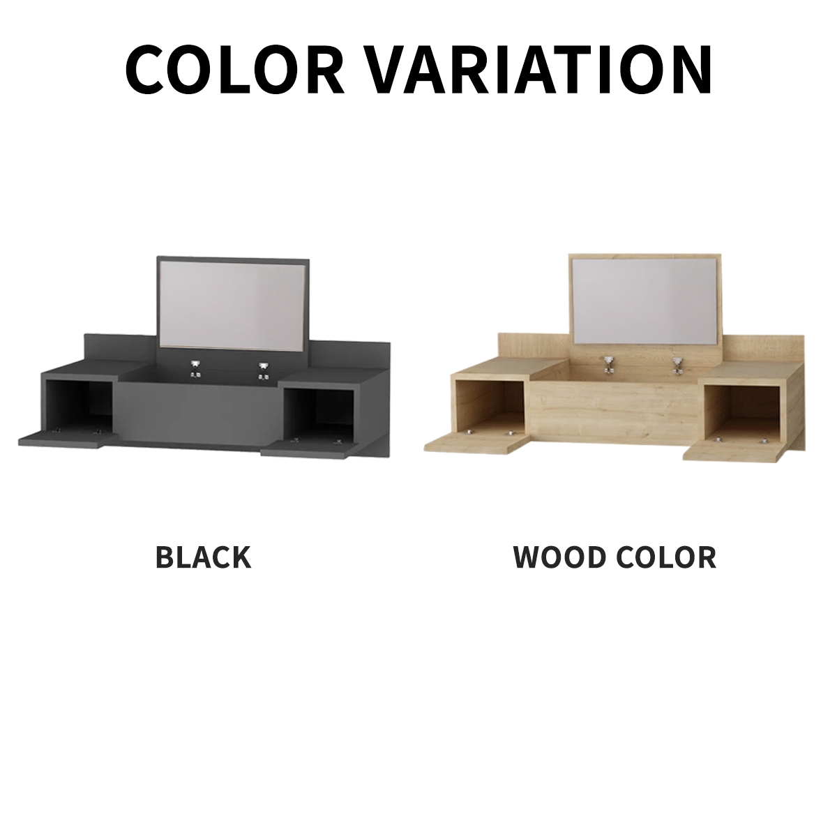 VeroMan ドレッサー 収納ラック 壁掛け式 多機能デスク＆ドレッサー
