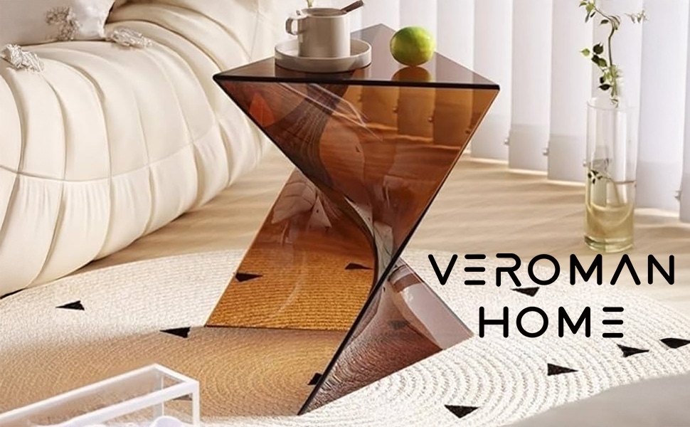 VeroMan モダンデザイン ミニサイドテーブル 幾何学フォルム