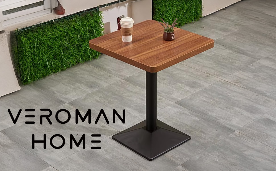 VeroMan 小型カフェテーブル シンプルな四角形デザイン 屋外対応 軽量