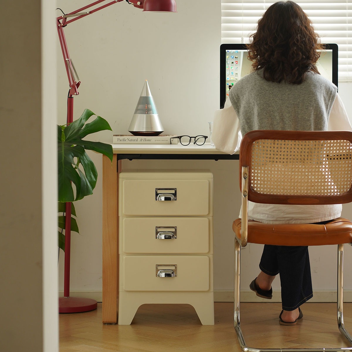 VeroMan 3段チェスト サイドチェスト ミニ収納ボックス レトロデザイン