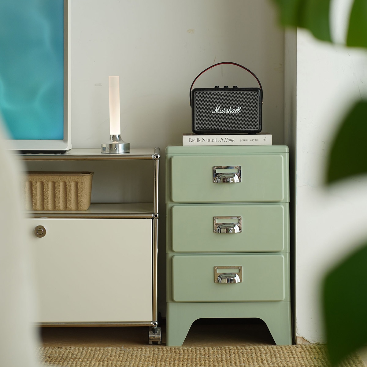 VeroMan 3段チェスト サイドチェスト ミニ収納ボックス レトロデザイン