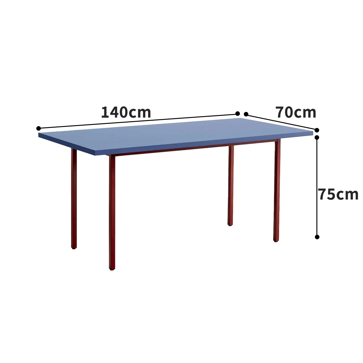 VeroMan モダンカラー ダイニングテーブル 長方形デザイン 個性派