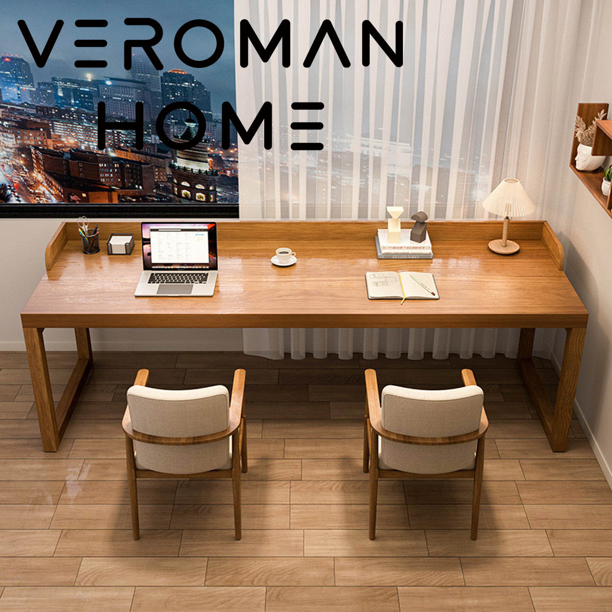 シンプルデザインデスク ナチュラルウッド 45827784800_1.jpg