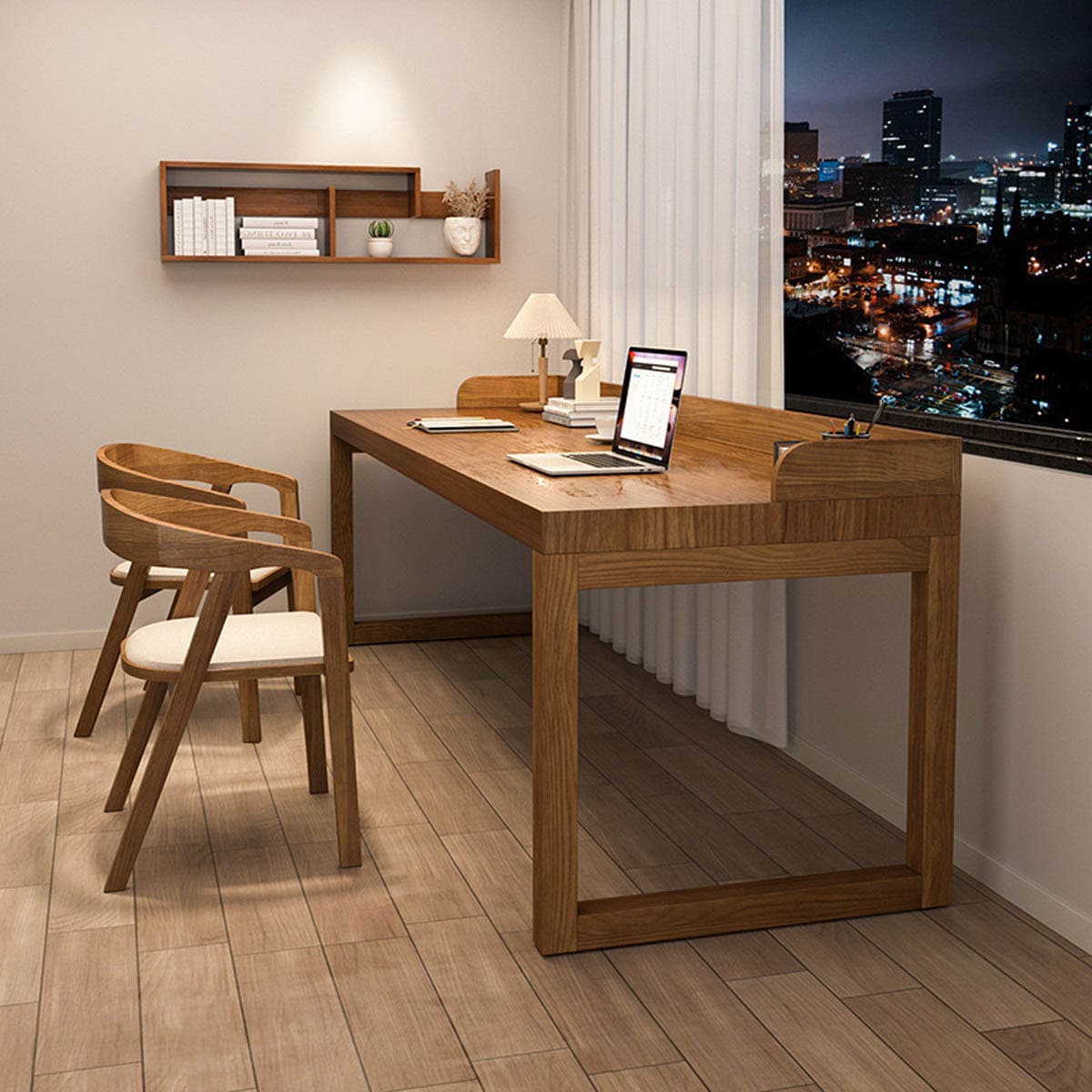 デスクチェアセット　デスク　パソコンデスク　学習机　ナチュラル MINT デスク＆チェアセット デスク チェア セット 木製スリムデスク