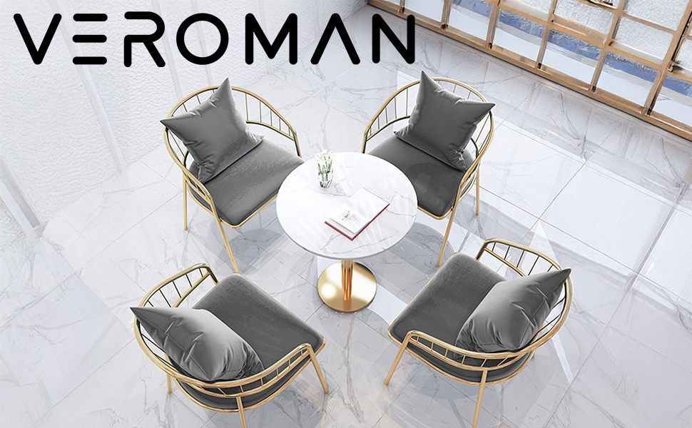 VeroMan チェア シンプル 休憩用チェア オフィス用 高品質鉄製フレーム