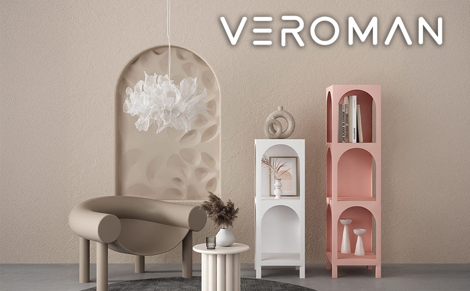 VeroMan アーチ型メタルラック 2段収納棚 多機能ディスプレイシェルフ