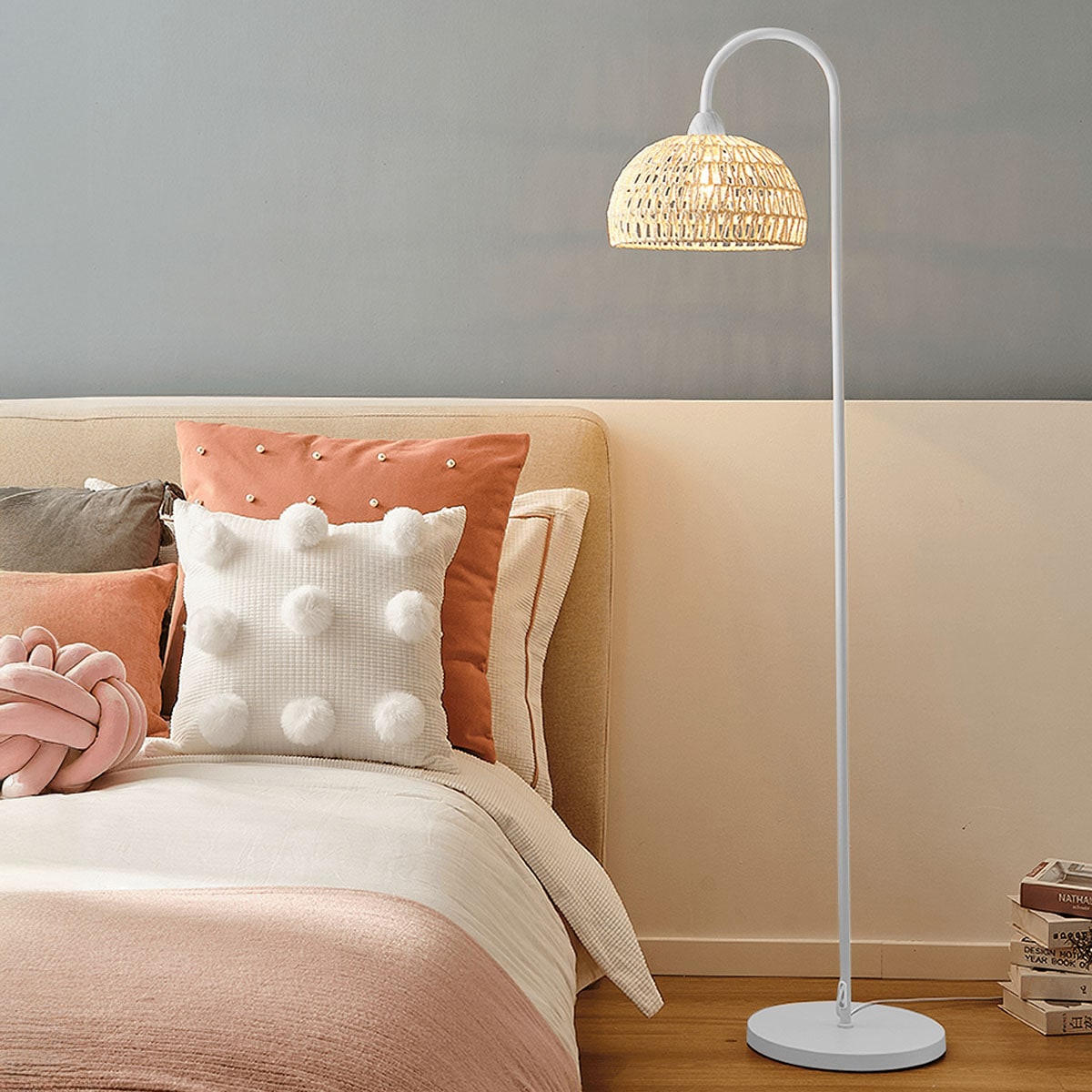 ラタン　フロアスタンド　インテリア 楽天市場】ラタンスタンドランプ ランタン LED対応 フロアライト