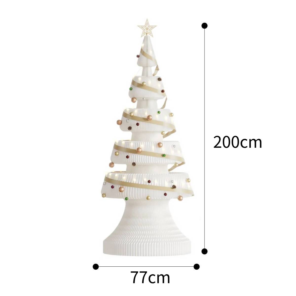 200cm] VeroMan クリスマスツリー 折りたたみ紙製クリスマスツリー
