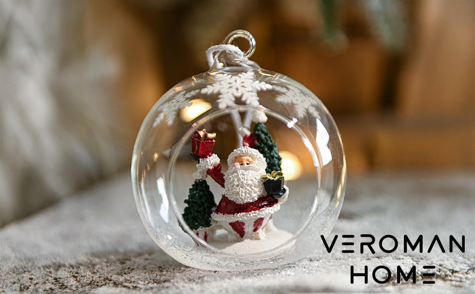 VeroMan クリスマスボール ガラスオーナメント 吊り下げ飾り