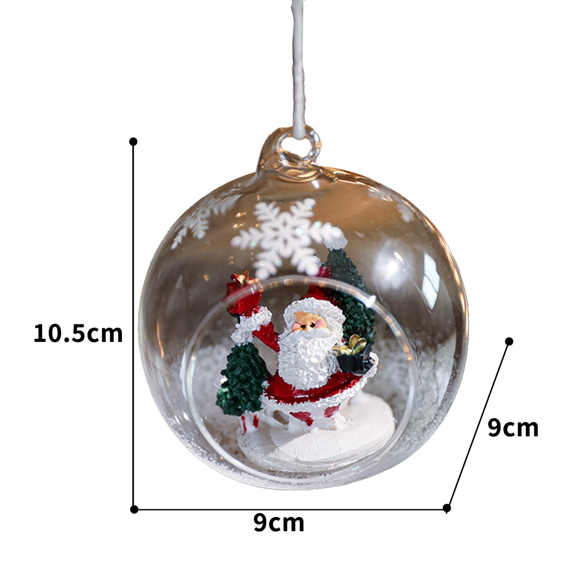 4個セット] VeroMan クリスマス オーナメント ガラス製 サンタ