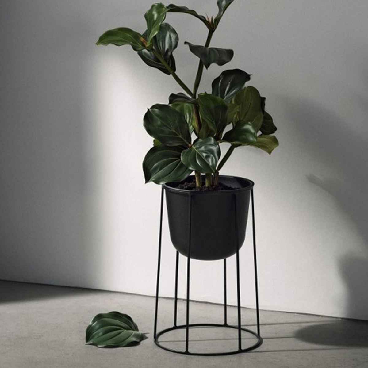 38cm×41cm] VeroMan フロアプランタースタンド 観葉植物ラック メタル
