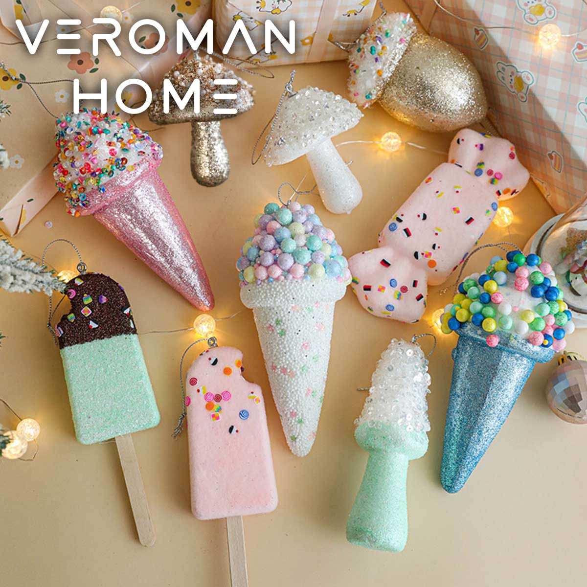 10点入り] VeroMan オーナメント クリスマスツリー用 ミニアイス