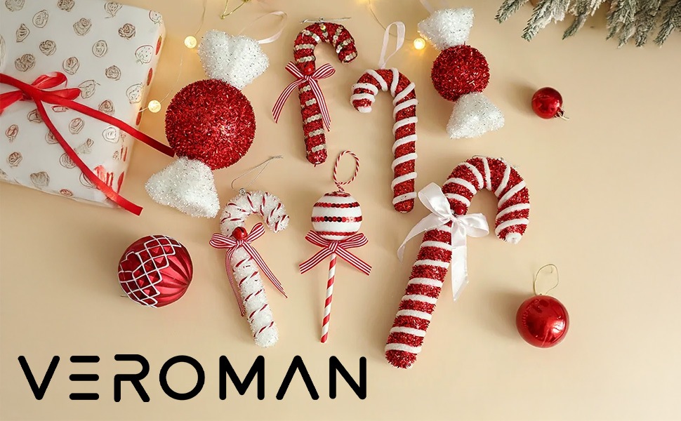 10点入り] VeroMan オーナメント クリスマスキャンディーオーナメント
