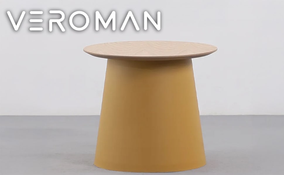 VeroMan 丸型サイドテーブル スタイリッシュ 円形 コーヒーテーブル 