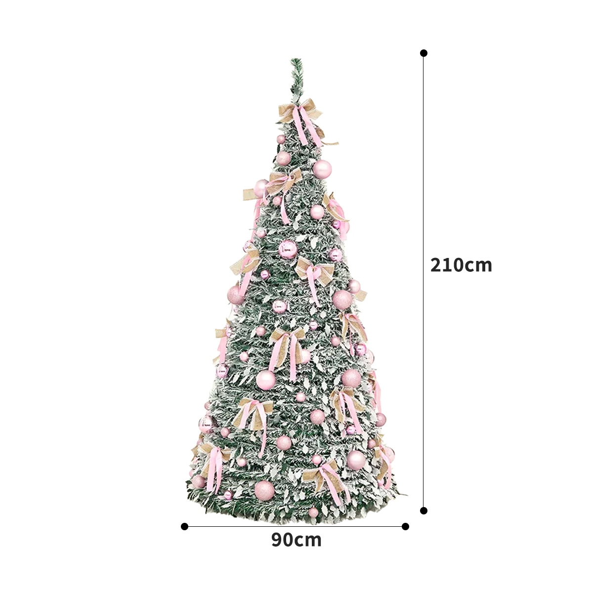 210cm] VeroMan クリスマスツリー 伸縮式 折りたたみ 室内用 おしゃれ