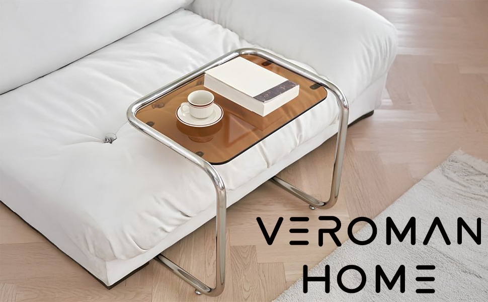 VeroMan クリア サイドテーブル クリア家具 コーヒーテーブル ガラス