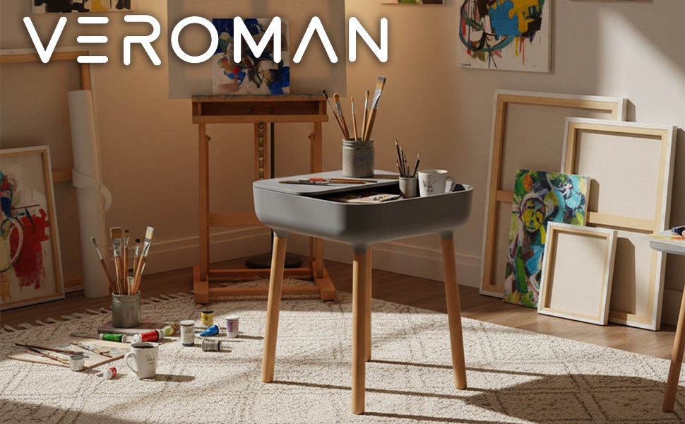 VeroMan コーヒーテーブル 角丸 ミニテーブル サイドテーブル トレー