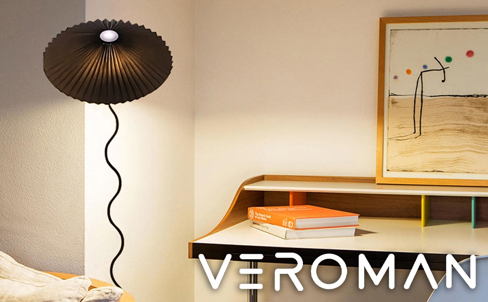 VeroMan くねくね揺れる曲線美フロアライト スチール製タンドランプ