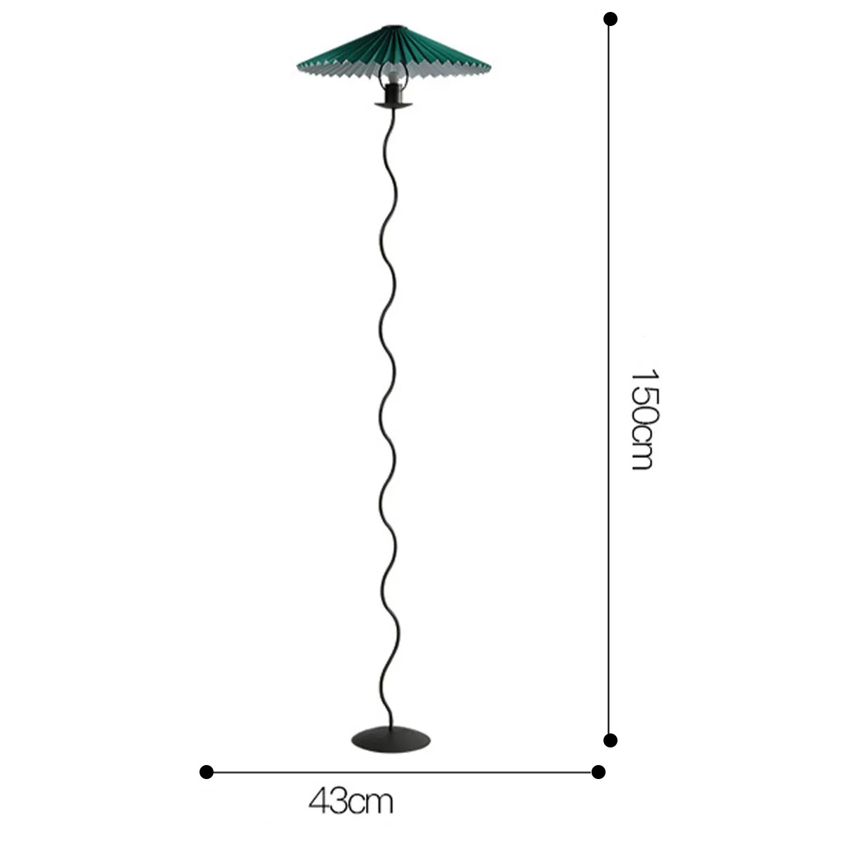 VeroMan くねくね揺れる曲線美フロアライト スチール製タンドランプ