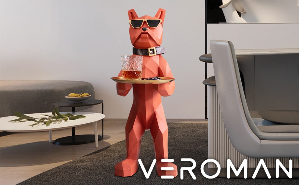 VeroMan ブルドッグ サイドテーブル ベッドサイドテーブル トレー