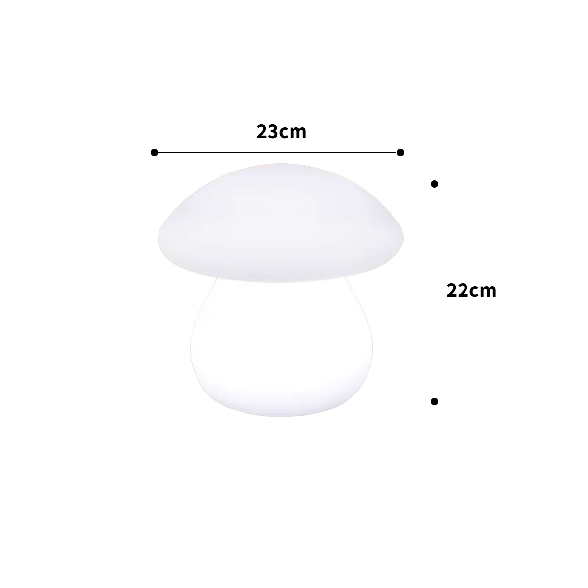 23×22cm] VeroMan LEDライト 卓上 充電式 キノコ型 マッシュルーム