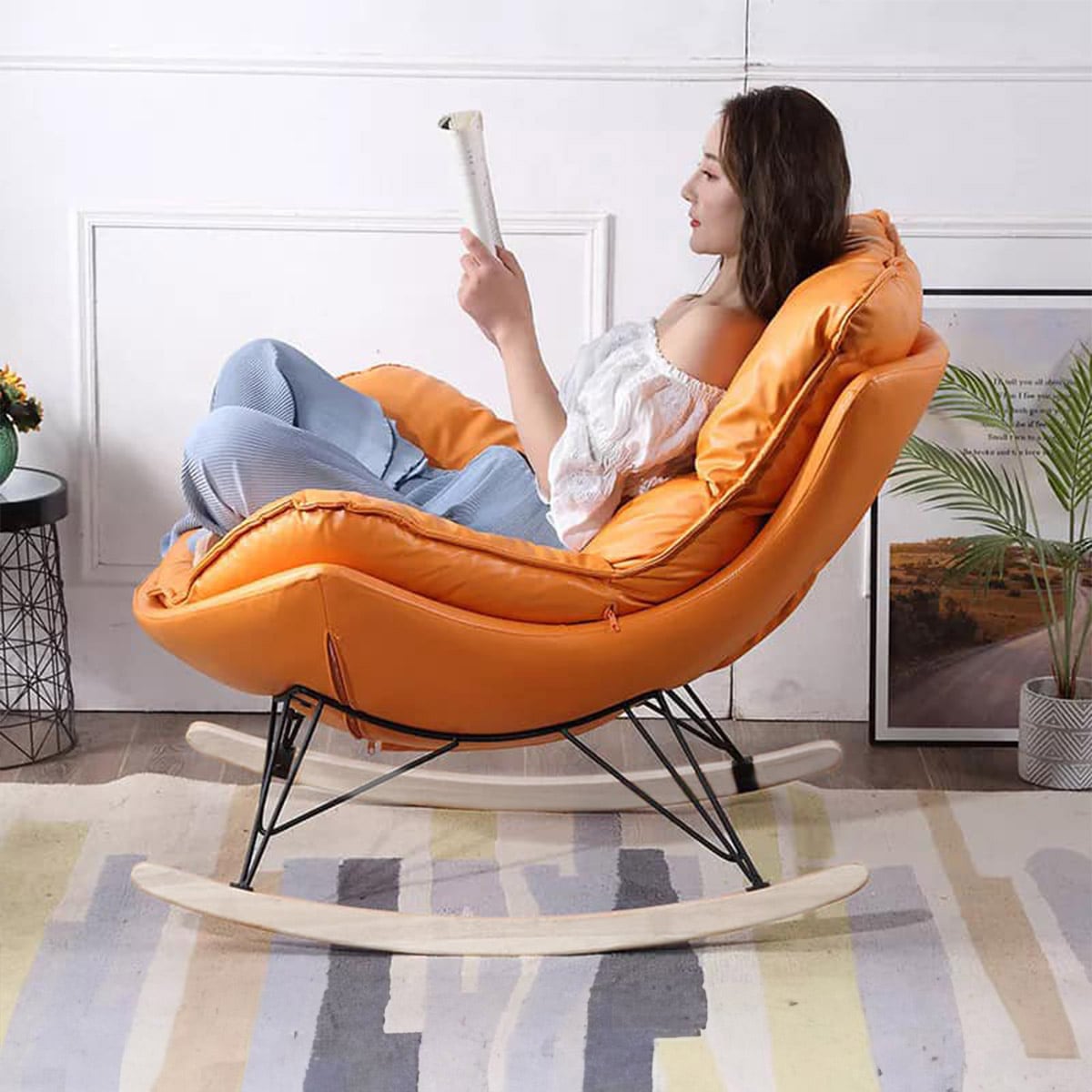 VeroMan ロッキングチェア チェア 揺れる 椅子 ロッキングアームチェア