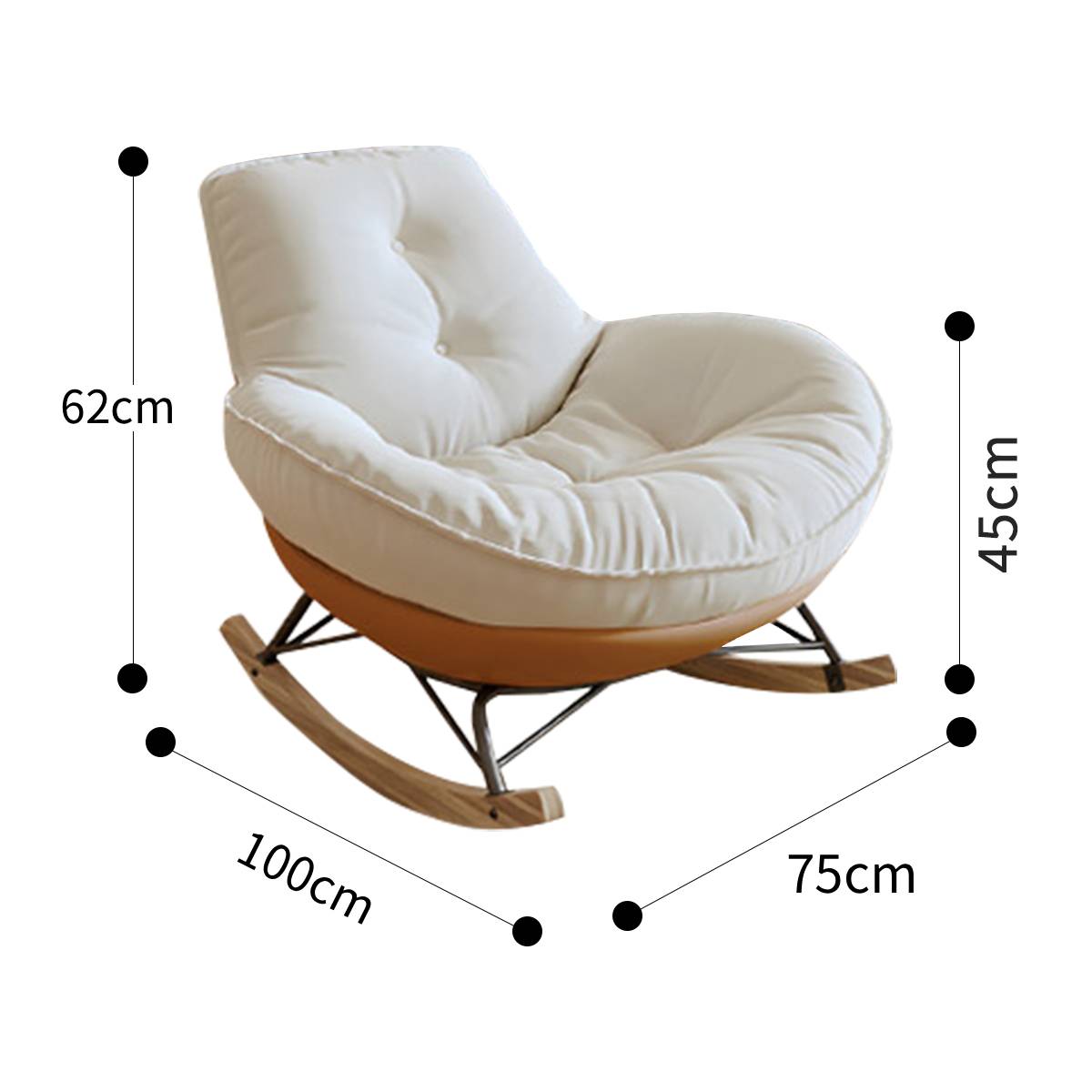 オットマン付き] VeroMan ロッキングチェア ロッキングソファ ソファ