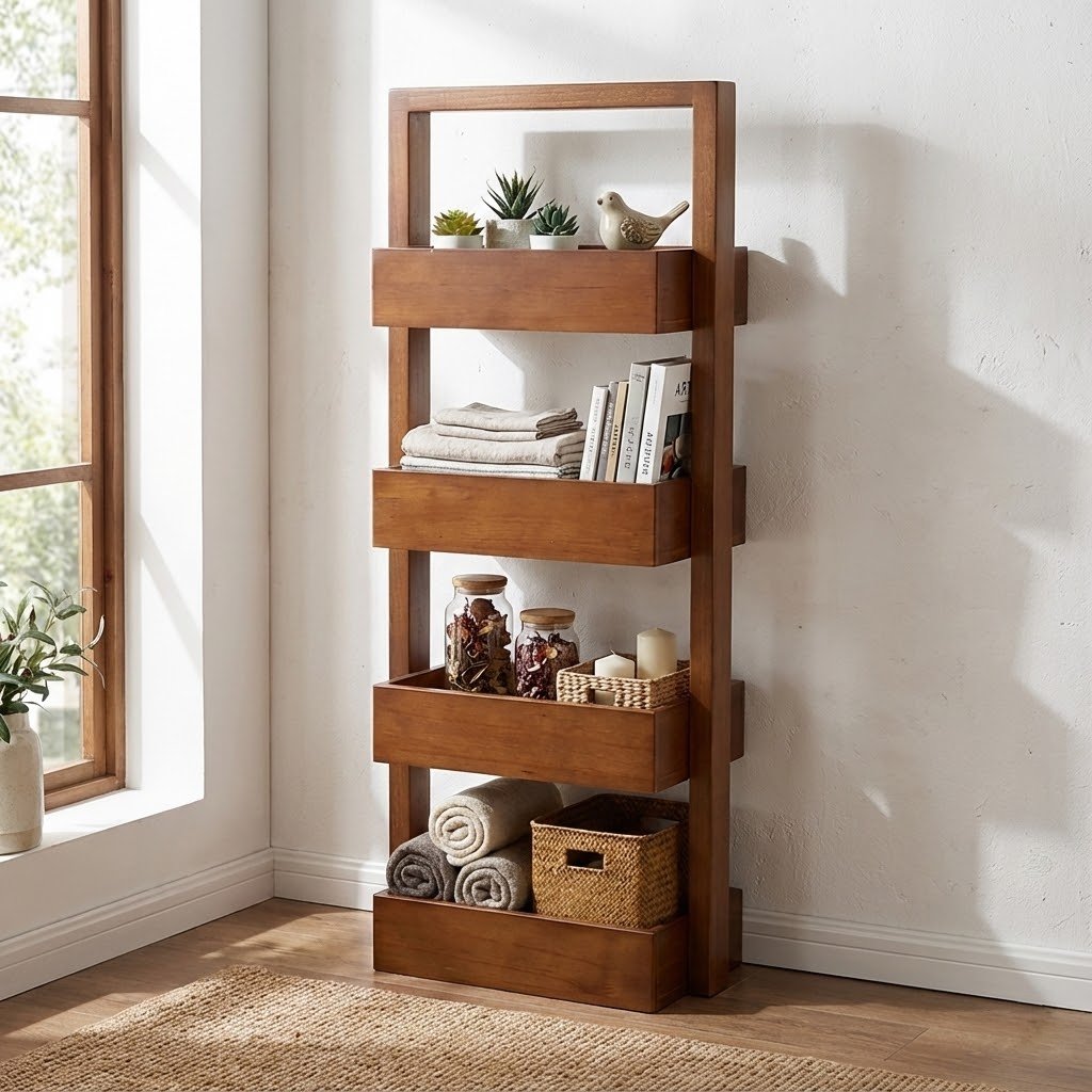 VeroMan 木製 収納ラック 4段 収納棚 多層卓上ラック おしゃれ 雑貨