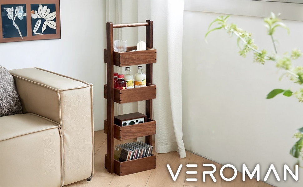 VeroMan 木製 収納ラック 4段 収納棚 多層卓上ラック おしゃれ 雑貨