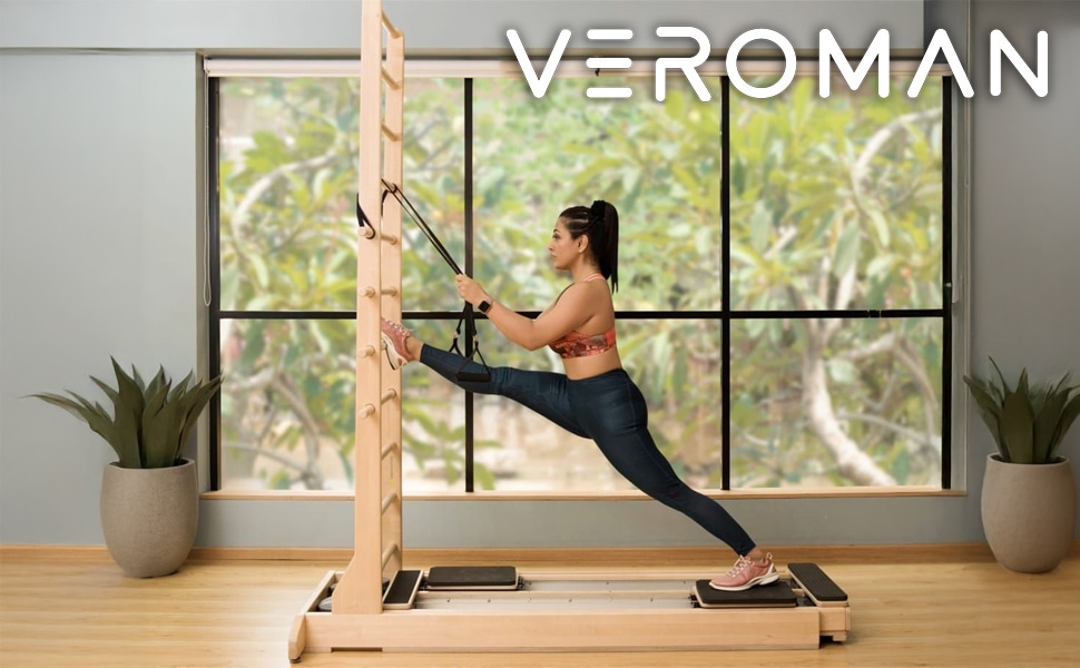 送料込】VeroMan ピラティスマシン 双方向スライドレール 木製