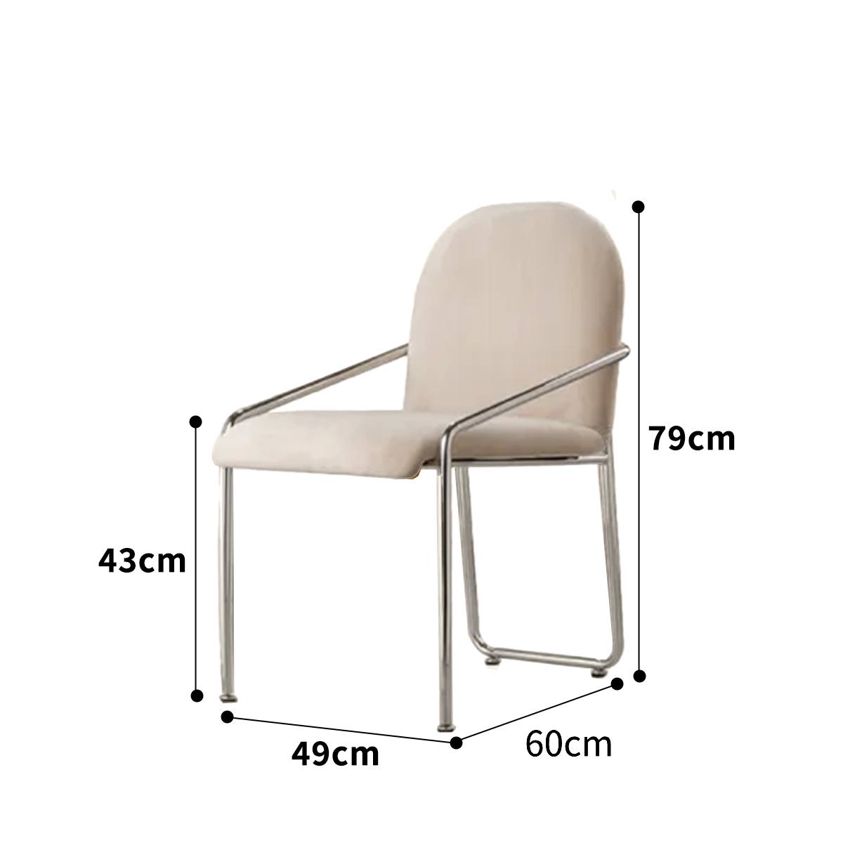 VeroMan チェア ダイニングチェア シンプル モダンデザイン ステンレス