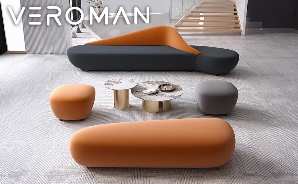 VeroMan 3人掛けソファ 曲線デザイン ホテルロビー 受付ラウンジ用
