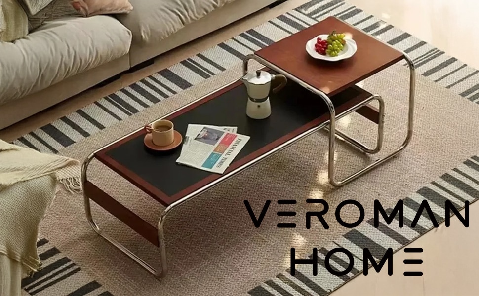 VeroMan センターテーブル サイドテーブル 2点セット ローテーブル 岩