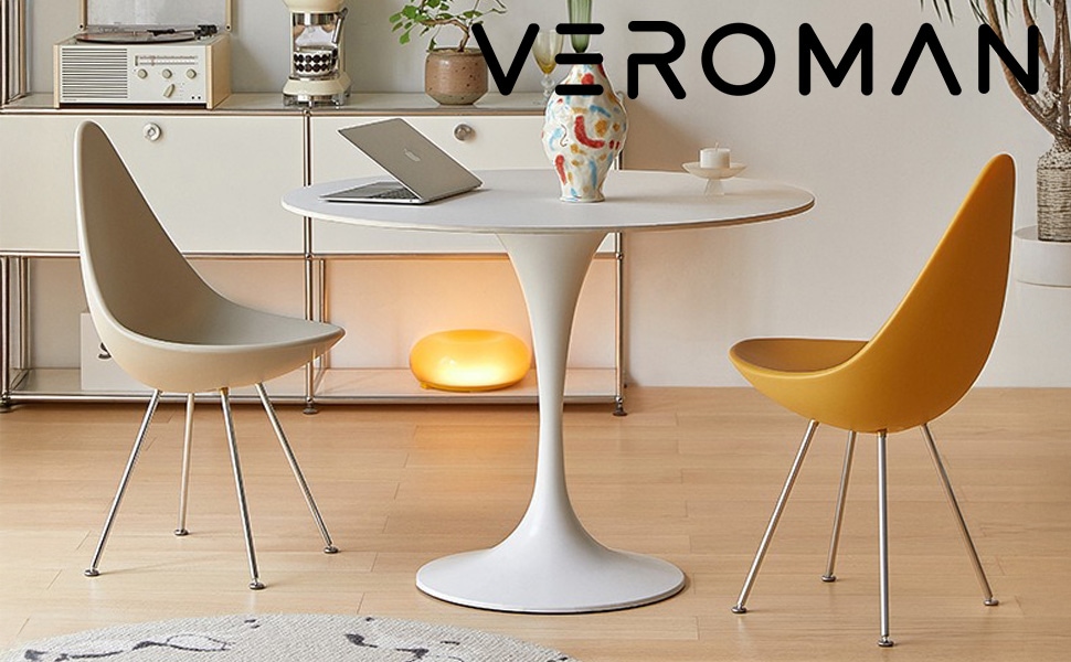 VeroMan モダンデザインチェア ティアドロップ型シート プラスチック製
