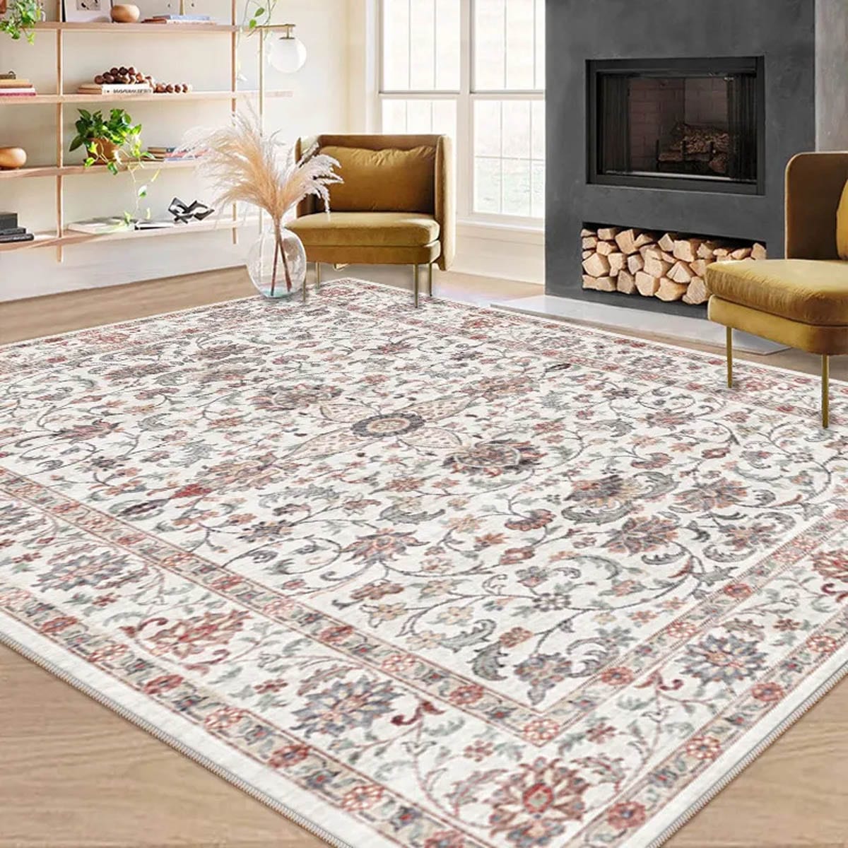 140x200cm]VeroMan レトロ エスニック風 ラグ カーペット 絨毯 洗える