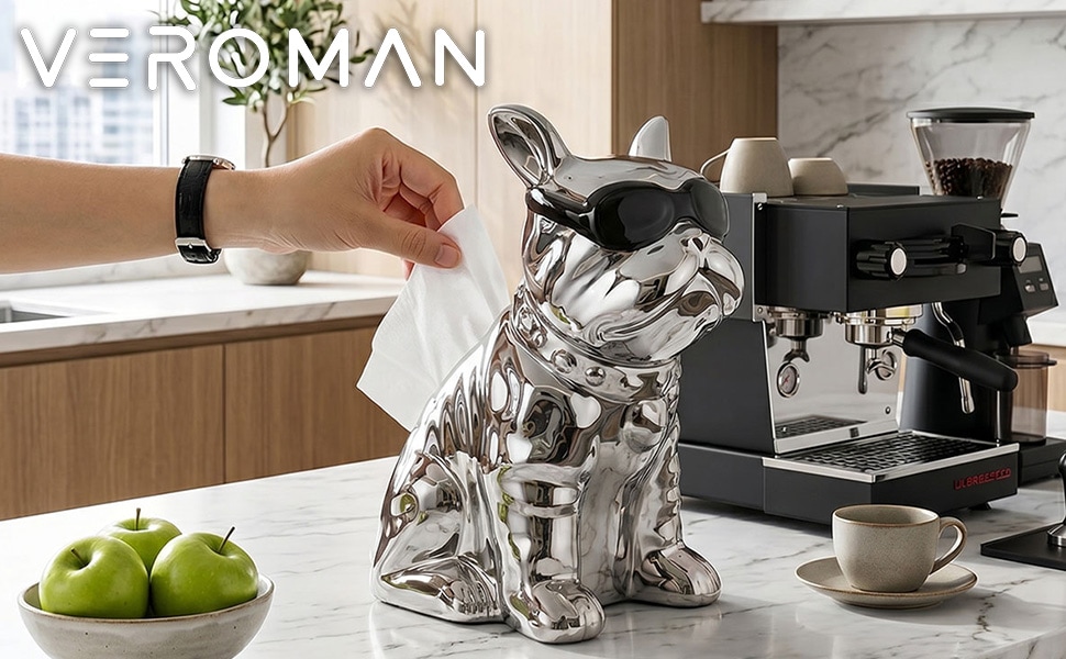 VeroManブルドック型 ティッシュケース 犬 ドッグ ティッシュボックス