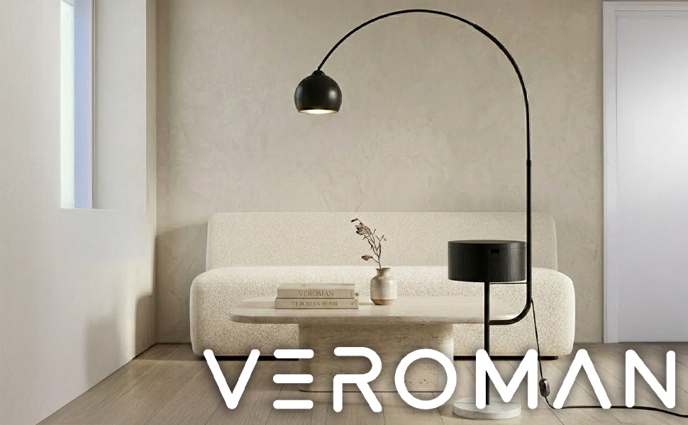ブラック&引き出し付き] VeroMan ライト フロアライト スタンドライト