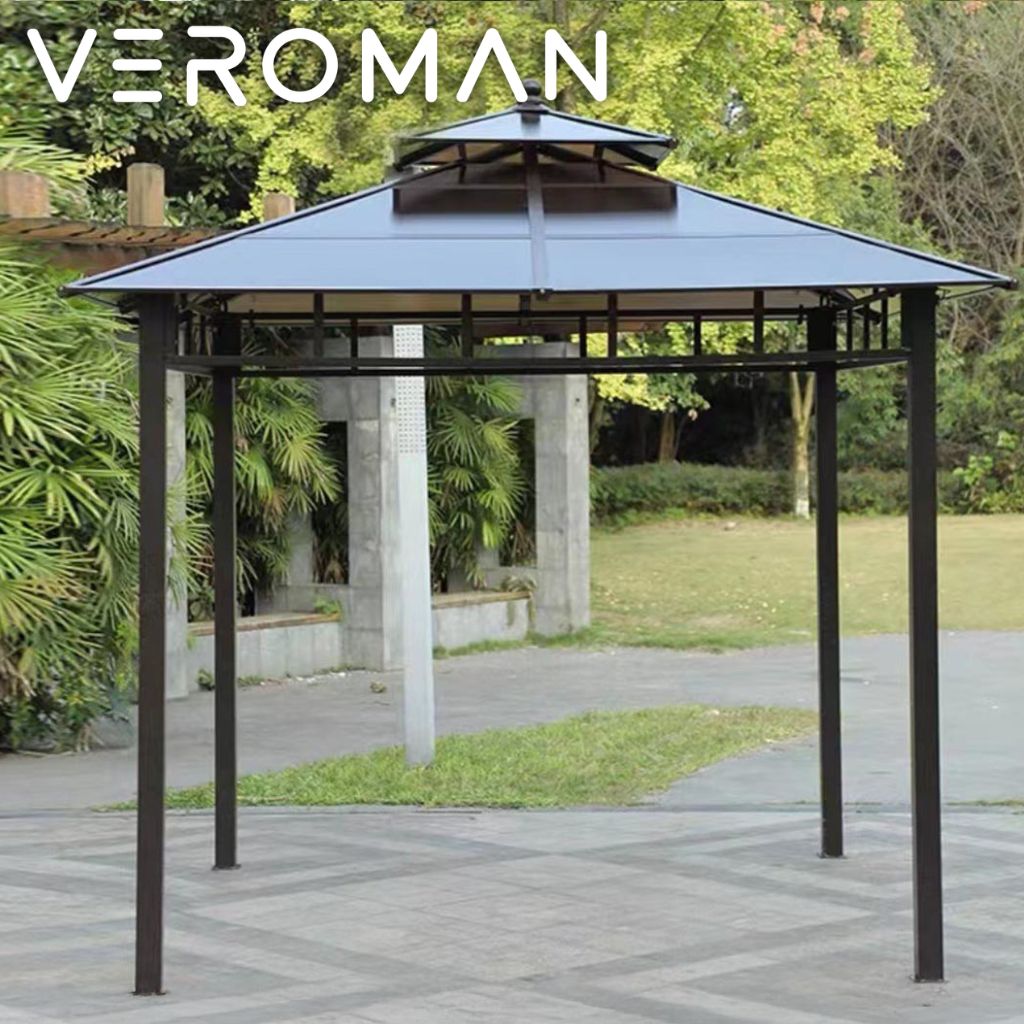 250cm] VeroMan サンシェルター 屋外用パーゴラ 小屋型ガゼボ ガーデン